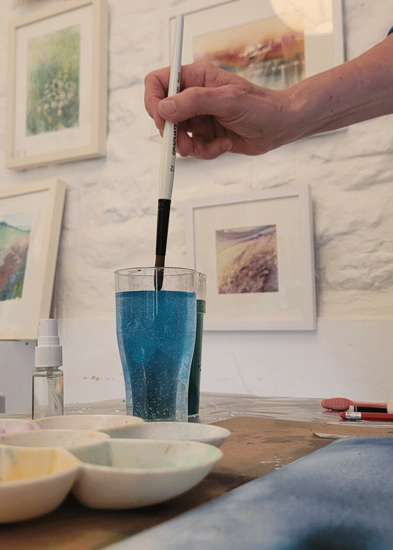 Artist at work at Nunnington Studios by Tom Outing